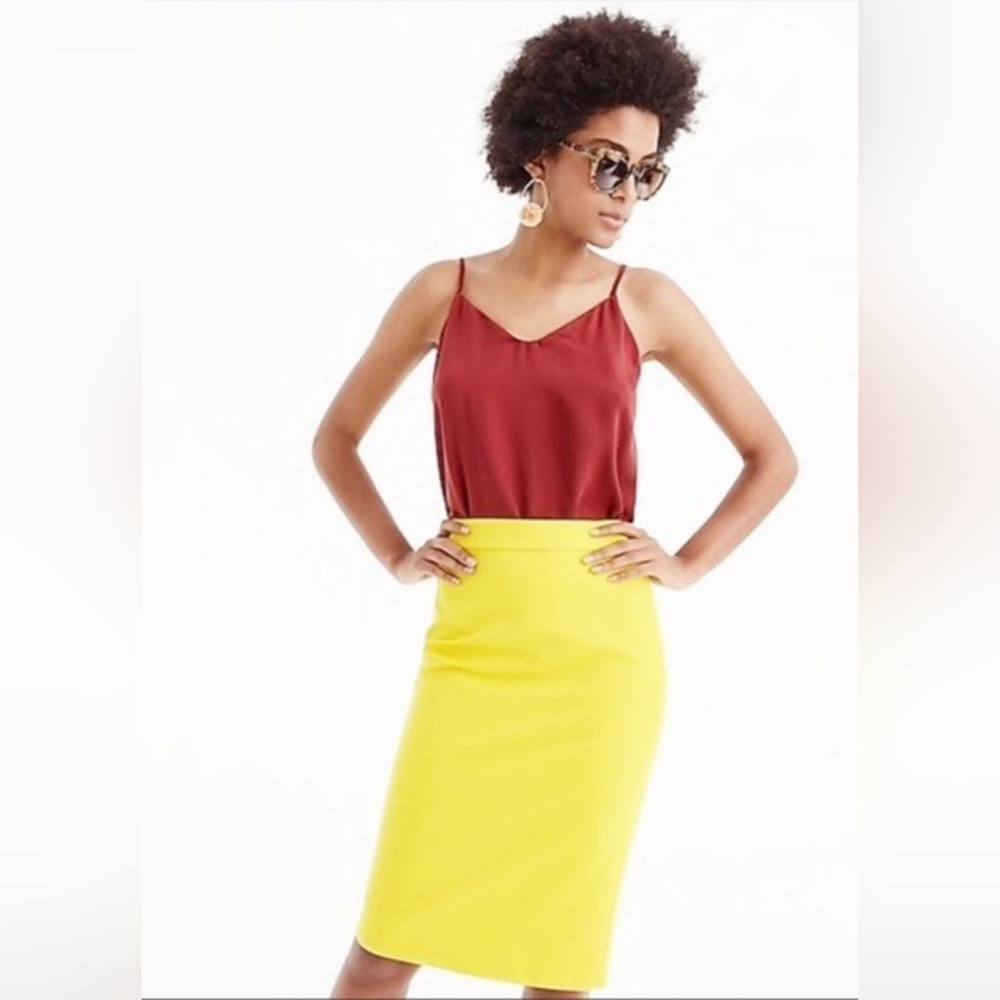 J. Crew No. 2 yellow pencil skirt